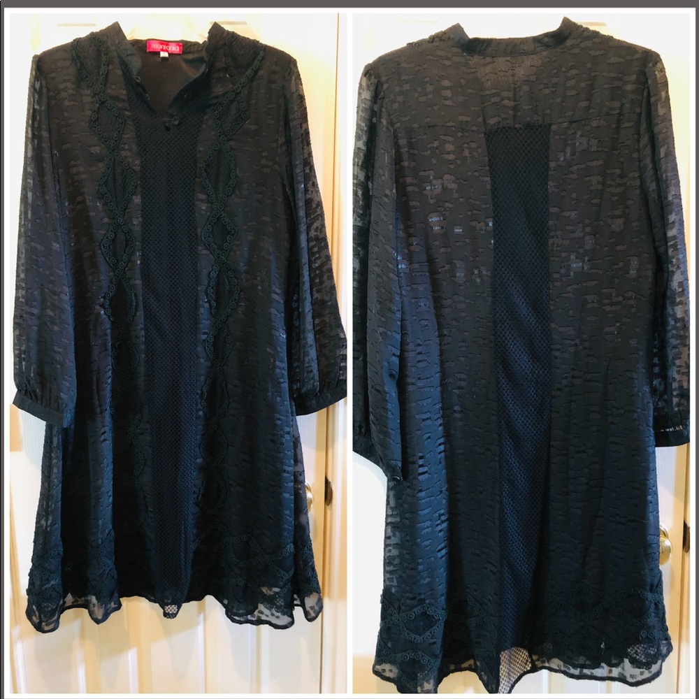 Montania black A-line shift dress